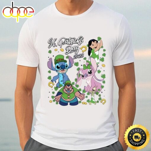 Disney Stitch Shamrock Family St Patricks Day Shirt