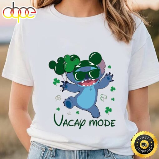 Disney Stitch Vacay Mode Sweatshirt Cute Stitch St Patrick’s Day Shirt