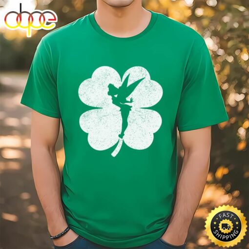 Disney Tinker Bell Shamrock Silhouette St. Patrick’s Day T-Shirt