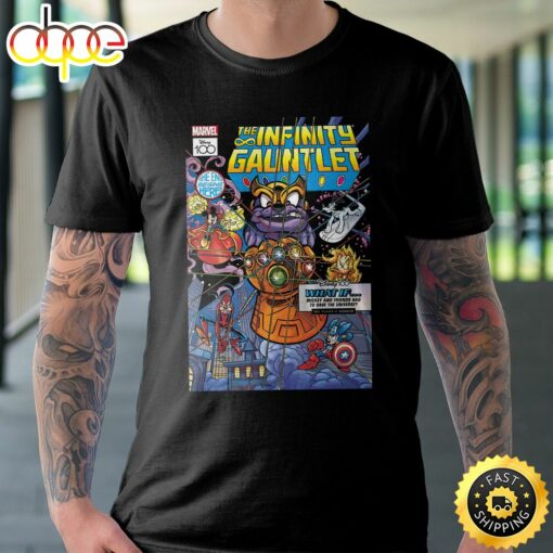 Disney &amp Marvel The Infinity Gauntlet Mickey And Friends Save The Universe Unisex T-shirt