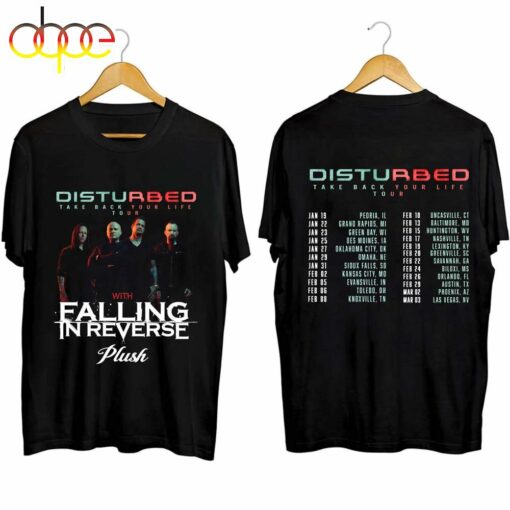 Disturbed 2024 Tour T-Shirt Black Double Sides