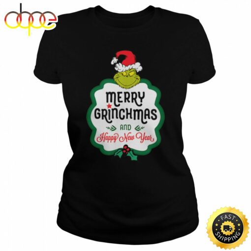 Dr. Seuss Grinch Happy New Year Unisex Basic T-shirt