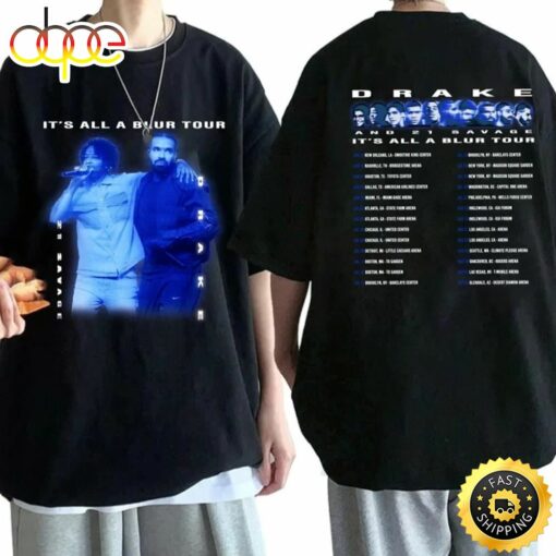 Drake 21 Savage Shirt, Drake It’s All A Blur Tour 2023