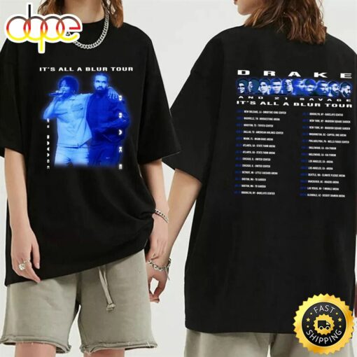 Drake 21 Savage Tour Rescheduled Drake Its All A Blur Tour 2023 T-Shirt