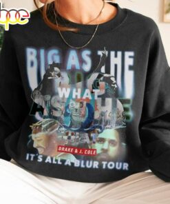 Drake J Cole Big As The What Tour 90s Shirt, Collage Rapper Vintage It’s All Blur Tour Shirt 2024