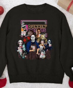 Dunkin Donuts Horror Movie Characters Squad Sweatshirt