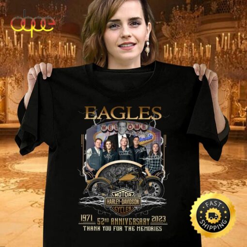 Eagles Signed 52nd Anniversary 1971-2023 Thank You Memories  Unisex For Fan T-shirt