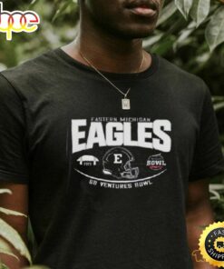 Eastern Michigan University Football 2023 68 Ventures Bowl Bound Helmet T Shirt