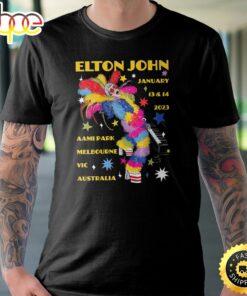 Elton John Aami Park Melblourne Vic Australia Black Unisex T-shirt