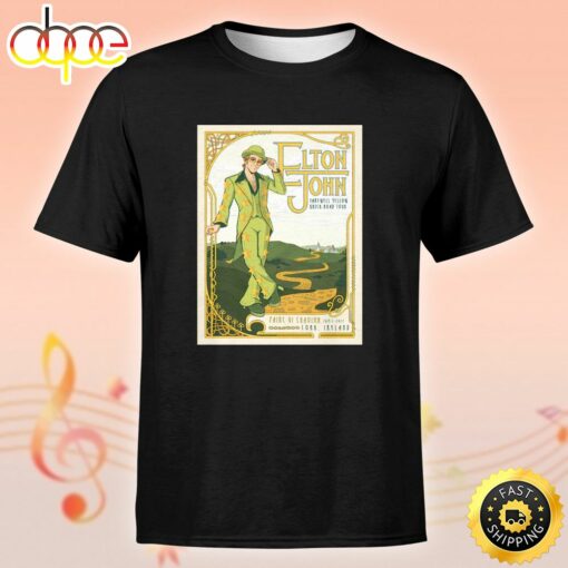 Elton John Cork Farewell Yellow Brick Road Tour Unisex Tshirt