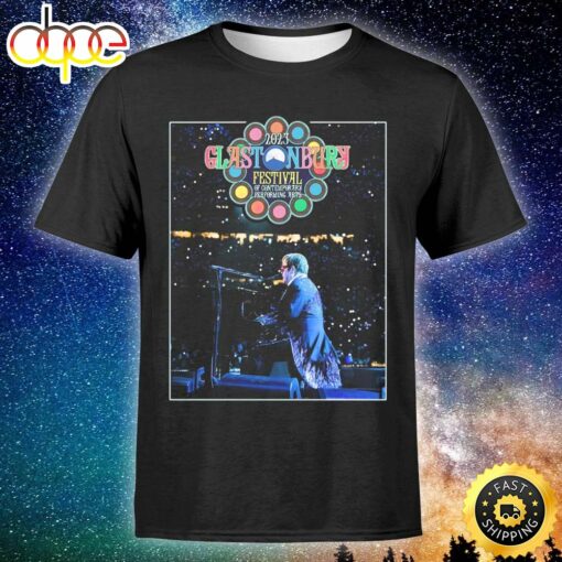 Elton John To Headline Sunday At Glastonbury 2023 Unisex T-Shirt