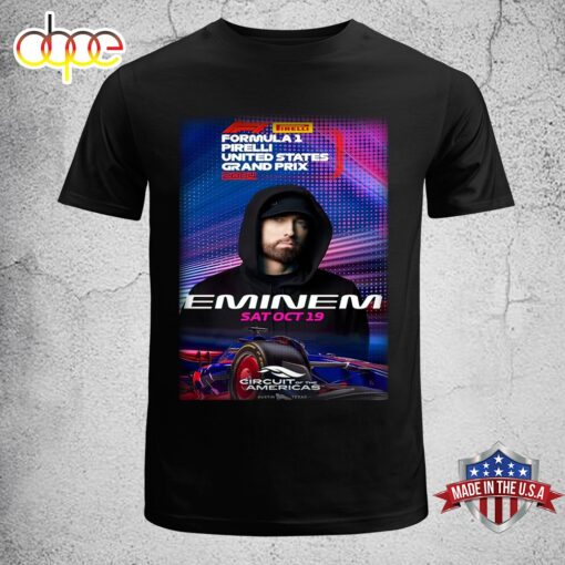 Eminem At Oct 19 Formula 1 Pirelli United States Grand Prix Unisex T-Shirt