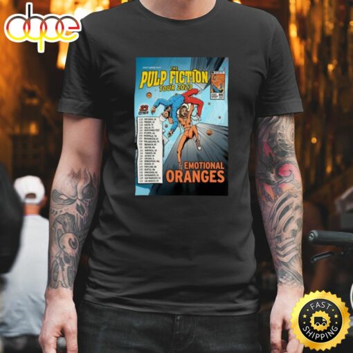 Emotional Oranges The Pulp Fiction Tour 2023 Portrait T-shirt