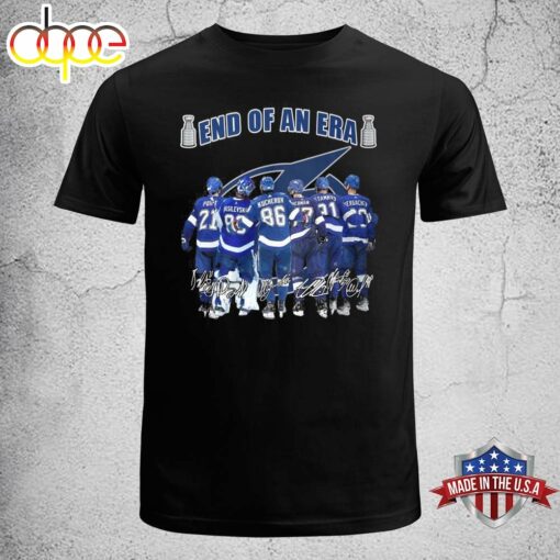 End Of An Era Tampa Bay Lightning Hockey Team Player Signature T Shirt