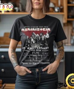 Europe Stadium Tour 2024 Rammstein Merch, Rammstein 30th Anniversary 1994 – 2024 Thank You For The Memories Signatures Shirt