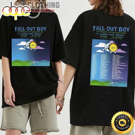 Fall Out Boy Band World Tour 2024 Merch, Fall Out Boy So Much For 2our Dust Shirt