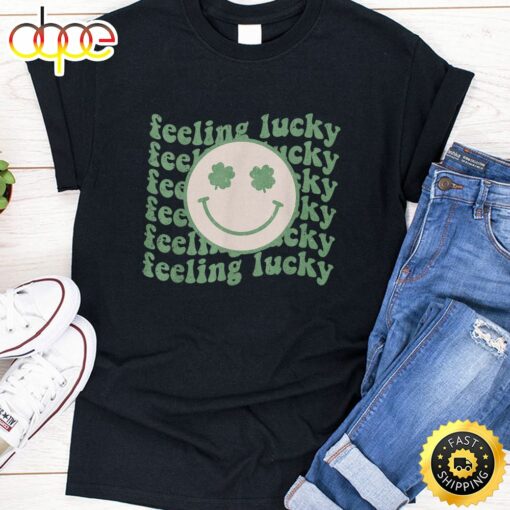 Feeling Lucky Smile Face St. Patrick Day T-Shirt