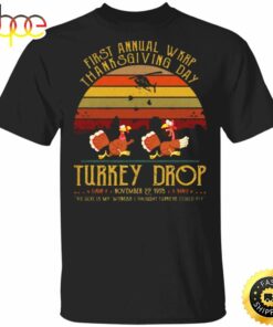 First Annual WKRP Thanksgiving Day Turkey Drop T-Shirt Vintage Shirt Designs Gifts For Family