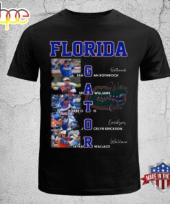 Florida Gators Baseball Team 2024 Line Up Stars Signatures Unisex Shirt