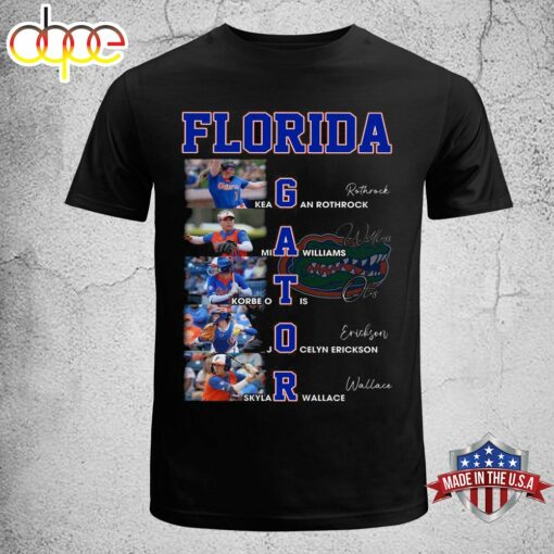 Florida Gators Baseball Team 2024 Line Up Stars Signatures Unisex Shirt