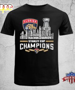 Florida Panthers Stanley Cup Champions 2023-2024 The City Skyline T-Shirt