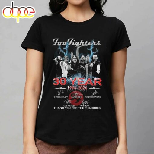 Foo Fighters 30 Years 1994 – 2024 Thank You For The Memories T-Shirt