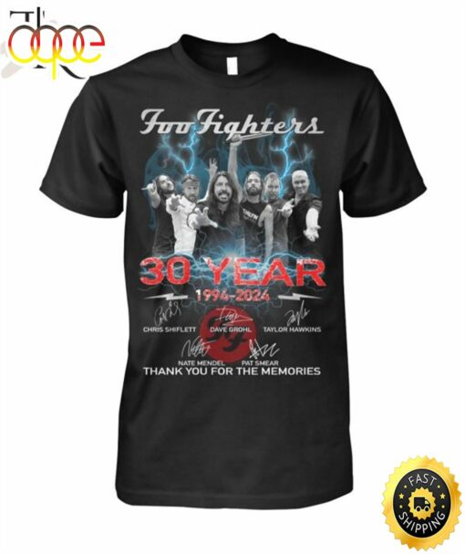 Foo Fighters 30 Years 1994 – 2024 Thank You For The Memories Unisex T-Shirt