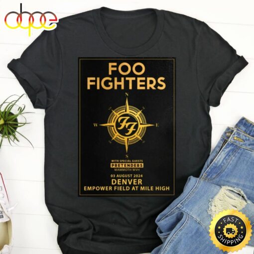 Foo Fighters Everything Or Nothing 2024 North American Stadium Tour Denver, Co Tshirt