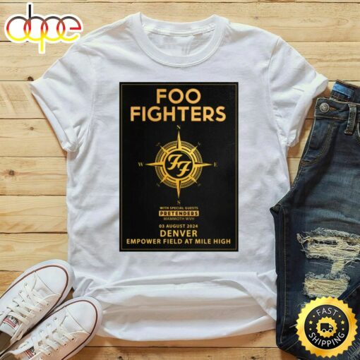 Foo Fighters Everything Or Nothing 2024 North American Stadium Tour Denver, Co Unisex Tshirt