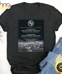Foo Fighters Uk Tour Dates London 2024 Newspaper Advert Unisex T-Shirt