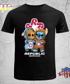 Friends Baby Groot And Baby Stitch Republic Services T-shirt