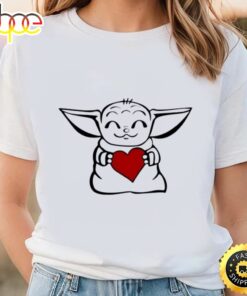 Funny Baby Yoda Hug Heart Will You Be My Valentine Shirt