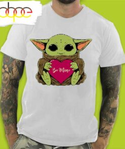 Funny Baby Yoda Hug Love Heart Be Mine Valentine’s Day T-Shirt
