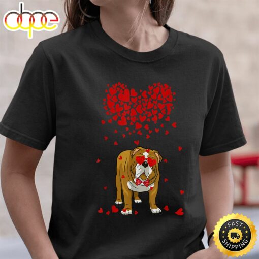 Funny English Bulldog Outfit Dog Lover Valentine Gifts T-Shirt