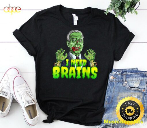 Funny I Need Brains Costume Halloween Zombie T-Shirt