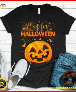 Funny Spooky Season Retro Pumpkin Happy Halloween T-Shirt