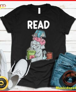 Funny Teacher Library Read Book Club Piggie Elephant Pigeons T-Shirt
