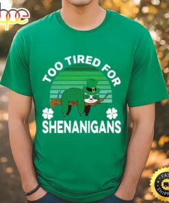 Funny Tired Sloth St. Patrick’s Day Green T-Shirt