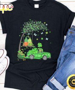 Funny Tractor Gnome Happy St Patrick Day Men Women Kids T-Shirt