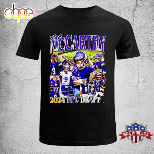 Funny j.J. McCarthy Minnesota Vikings 2024 NFL Draft Unisex T-Shirt