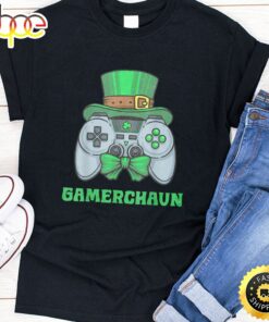 Gamer St Patricks Day Green Lucky Boys Kids Gift Fun T-Shirt