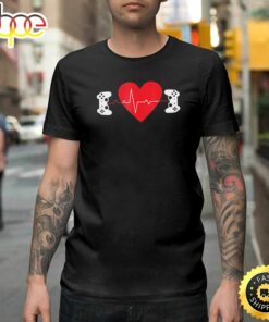 Gaming Valentine Shirt Gamer Couple Heart Gift Happy Valentines Day Unisex T-shirt