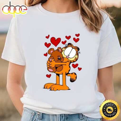 Garfield Hugging Pooky Valentines Day T-Shirt