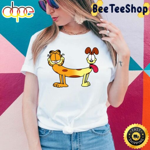 Garfield Movie Funny Catdog Cartoon Cute Odie Catdog Mashup Trending Unisex T-Shirt