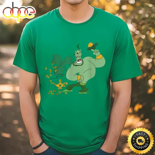 Genie Aladdin With Shamrock Shirt, Disney St Patrick’s Day T-shirt