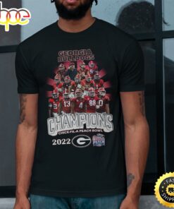 Geogia Bulldogs Champions Chick Fil A Peach Bowl Unisex T-Shirt