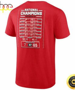 Georgia Bulldogs College Football Playoff 2022 National Champions Schedule T-Shirt 2 Georgia Bulldogs College Football Playoff 2022 National Champions Schedule T Shirt 3