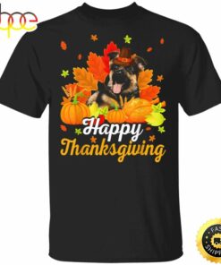 German Shepherd Happy Thanksgiving T-Shirt Adorable Dog Hallothanksmas Tee Gifts For Dog Owners