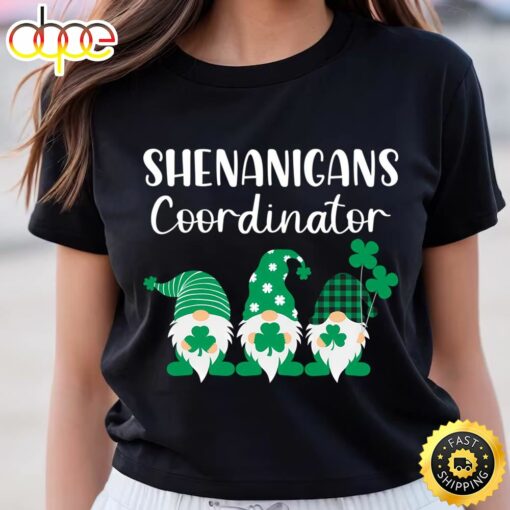 Gnomes Shenanigans Coordinator Funny St Patricks Day T-Shirt