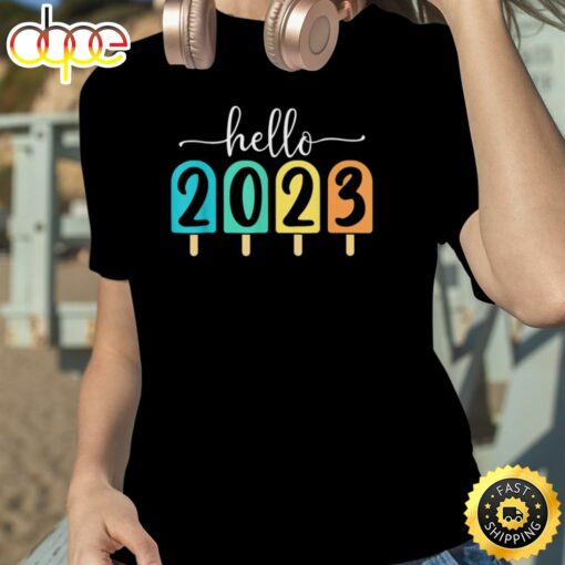 Goodbye 2022 Hello 2023 Happy New Year Funny Christmas Xmas Unisex Basic T-shirt